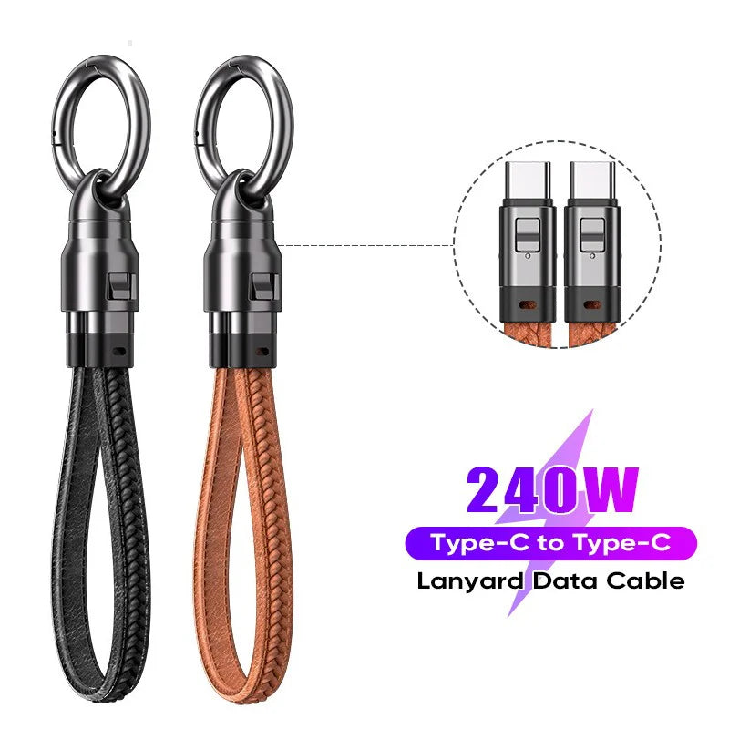 240W USB-C to USB-C Fast Charging Cable – Keychain