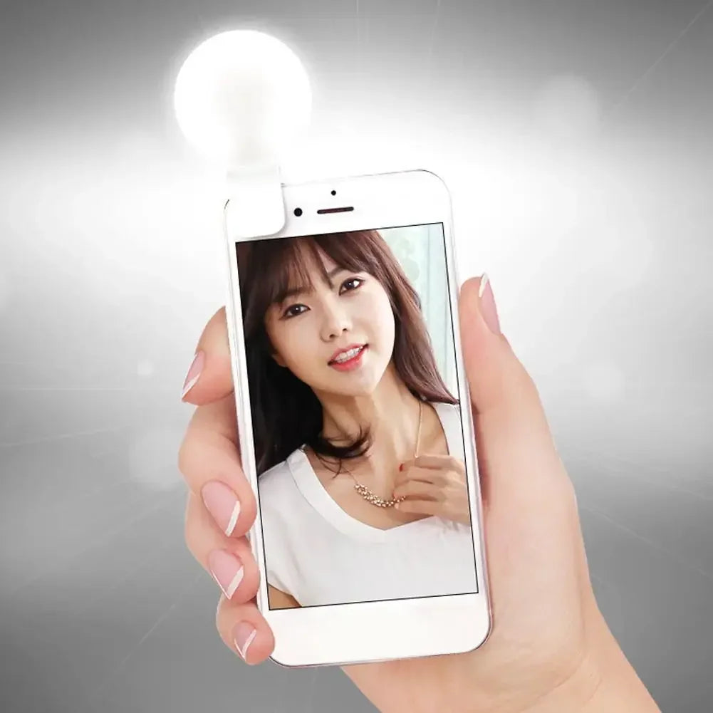 Mini Clip-On LED Selfie Ring Light for Phones