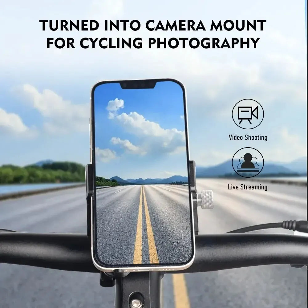 Adjustable Aluminum Bike Phone Mount – Non-Slip