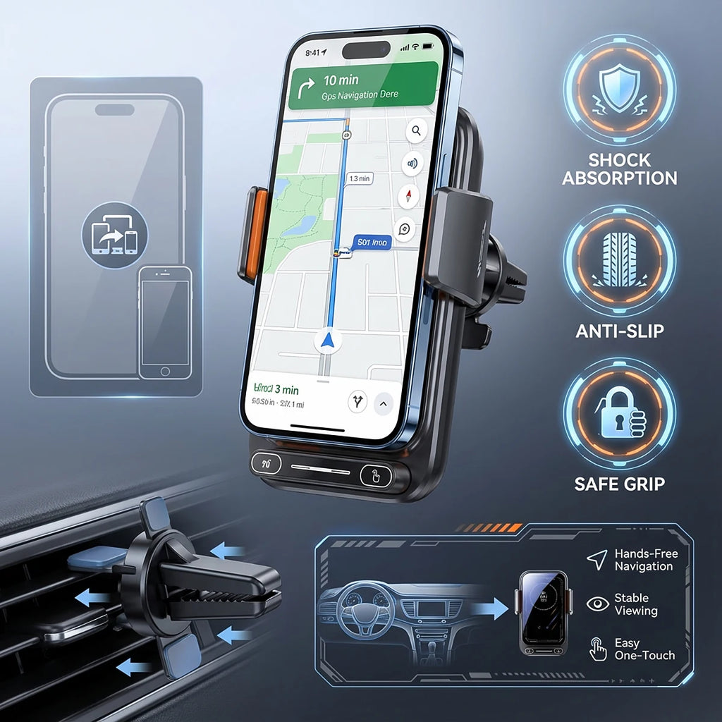 15W Wireless Car Charger Mount – Auto Clamp