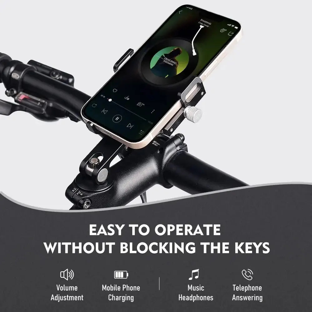 Adjustable Aluminum Bike Phone Mount – Non-Slip