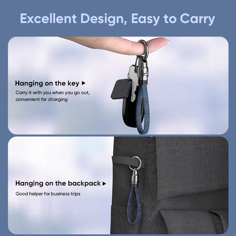 240W USB-C to USB-C Fast Charging Keychain Cable