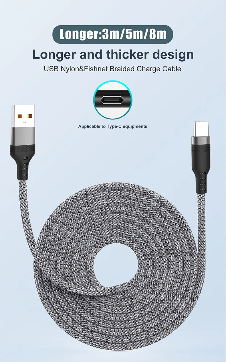 Super-Fast 6A USB-C Cable – 1m/2m/3m/5m/8m