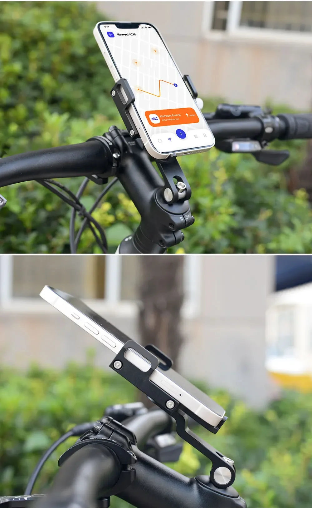 Adjustable Aluminum Bike Phone Mount – Non-Slip