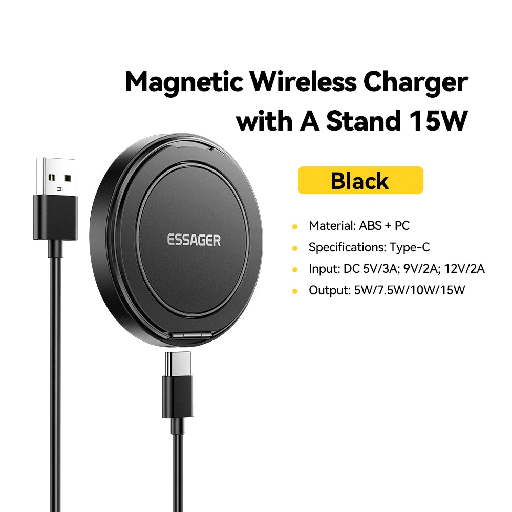 Essager 15W Magnetic Wireless Charger with Holder