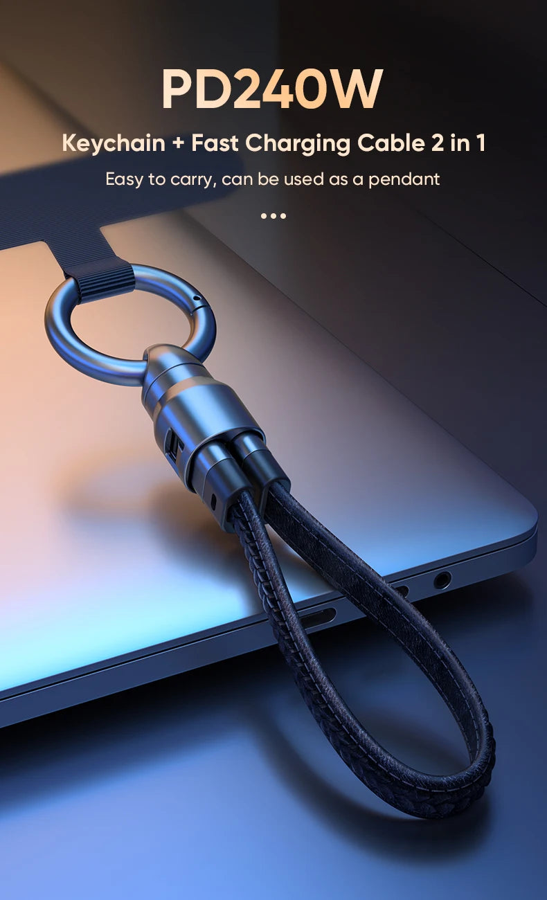 Type-C Fast Charge Cable with Anti-Loss Rope