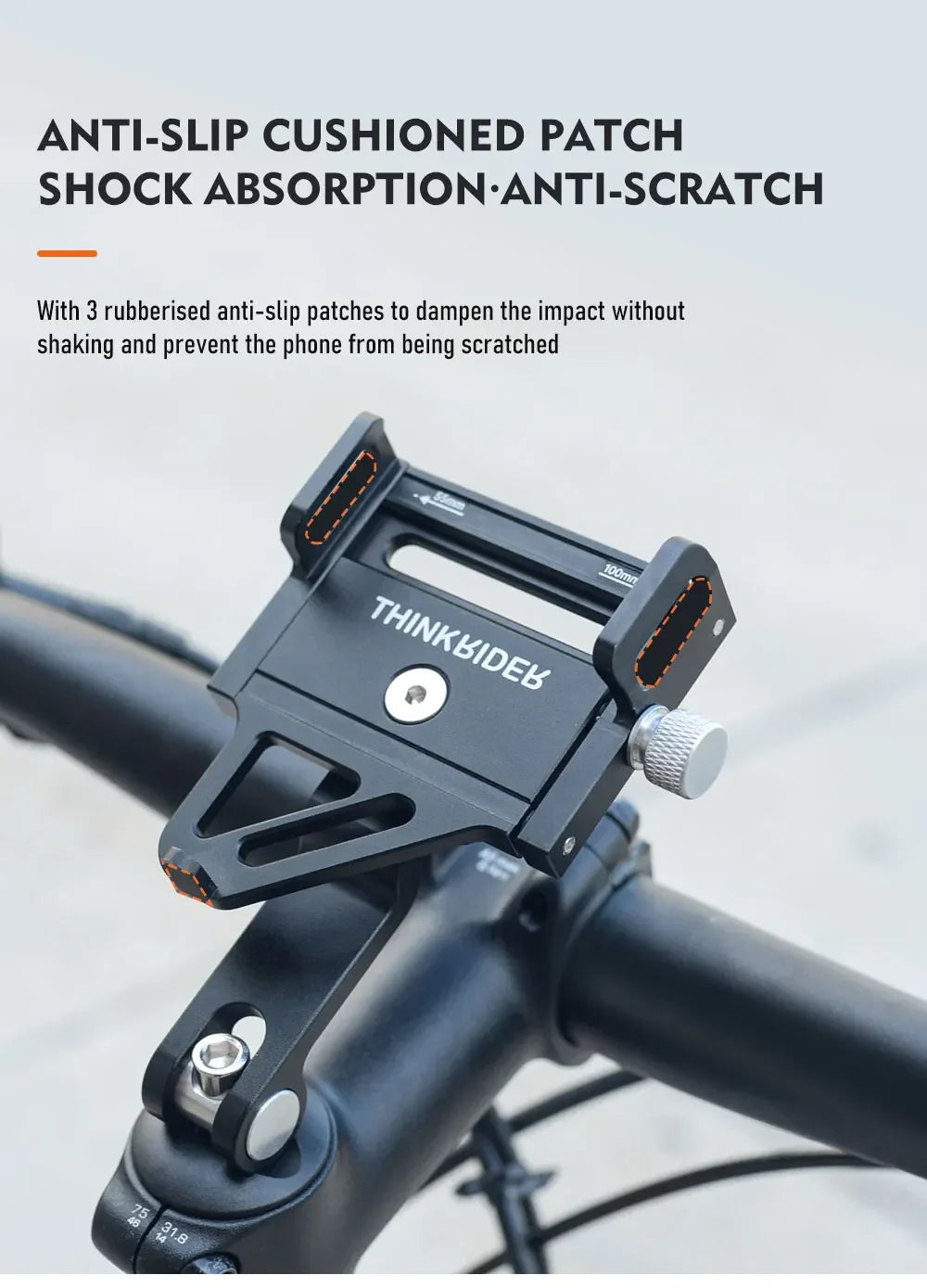 Adjustable Aluminum Bike Phone Mount – Non-Slip