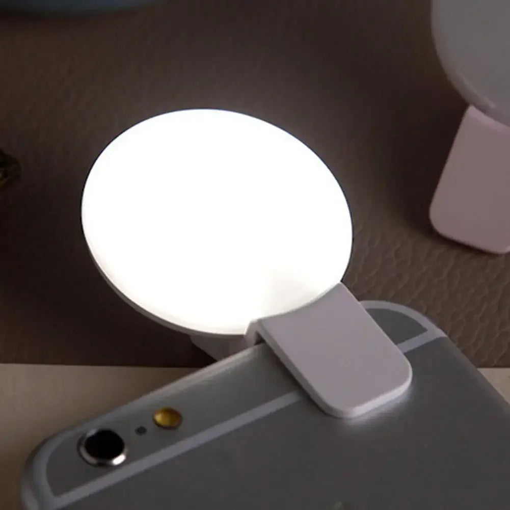 Mini Clip-On LED Selfie Ring Light for Phones