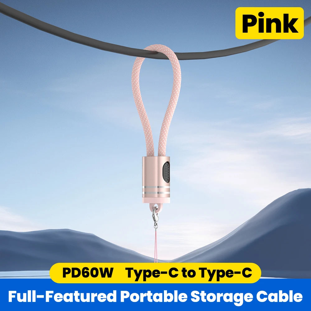 Short USB-C to iOS Key Cable – Fast Charging 18cm