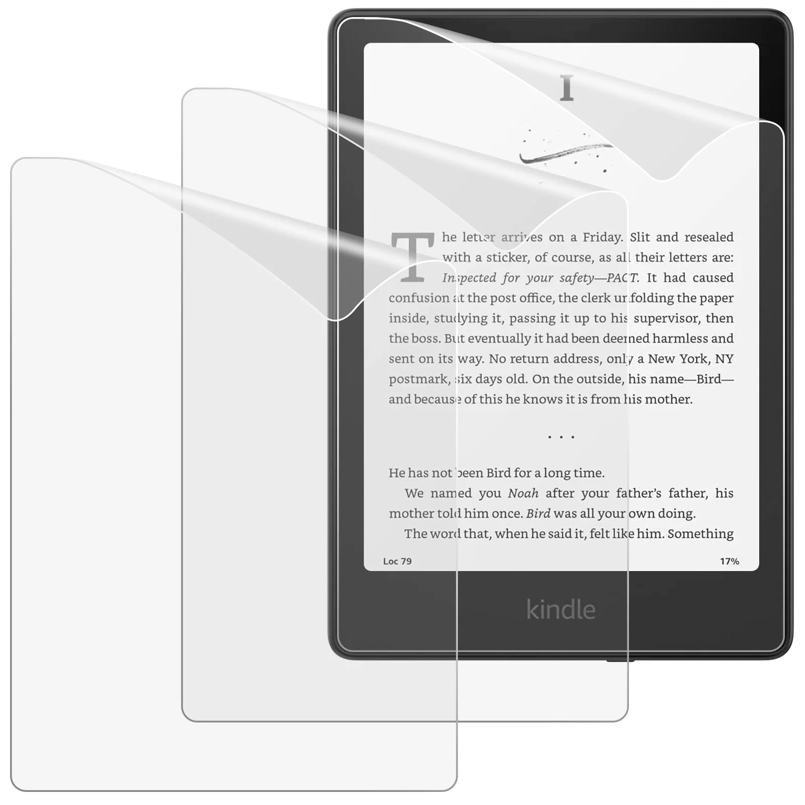 2-Pack PET Screen Protector for Kindle Paperwhite 2024