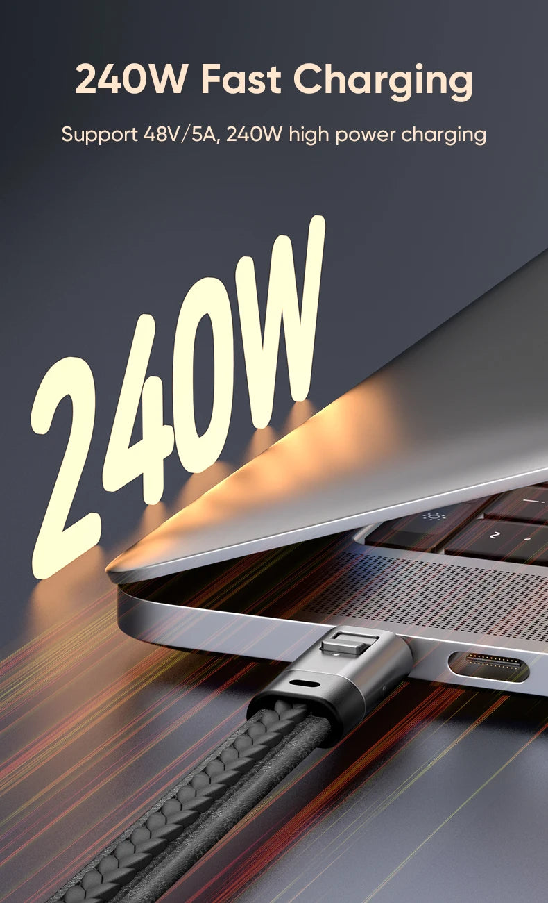 Type-C Fast Charge Cable with Anti-Loss Rope