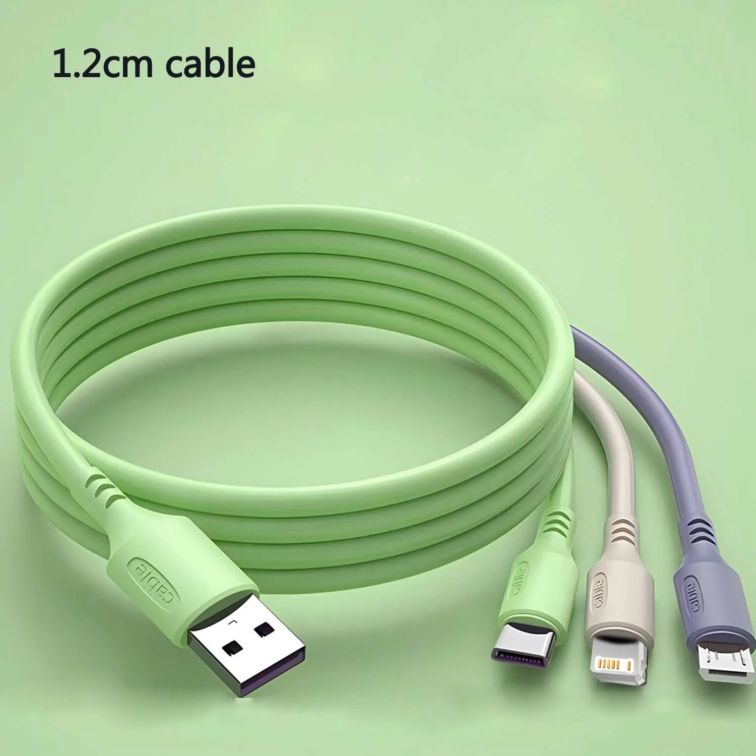 Universal 3-in-1 Charger Cable for iPhone & Android