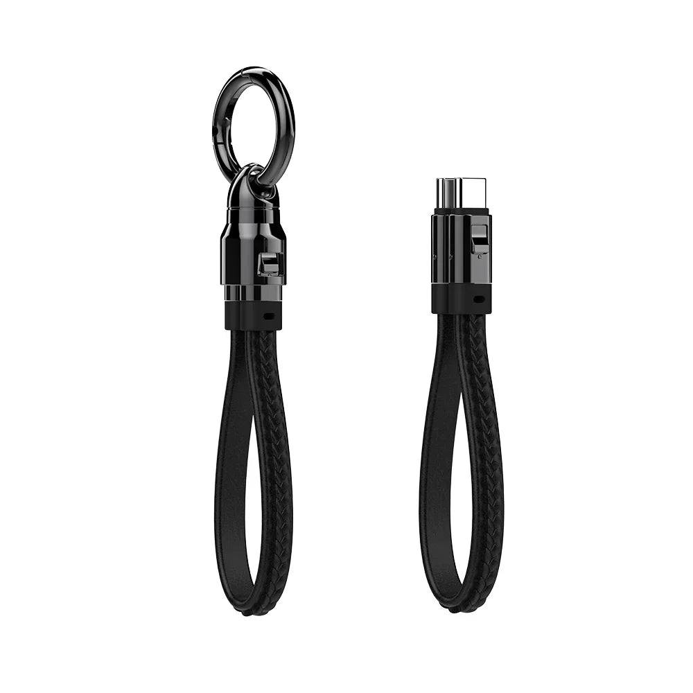 240W USB-C Fast Charging Cable – Keychain, Short