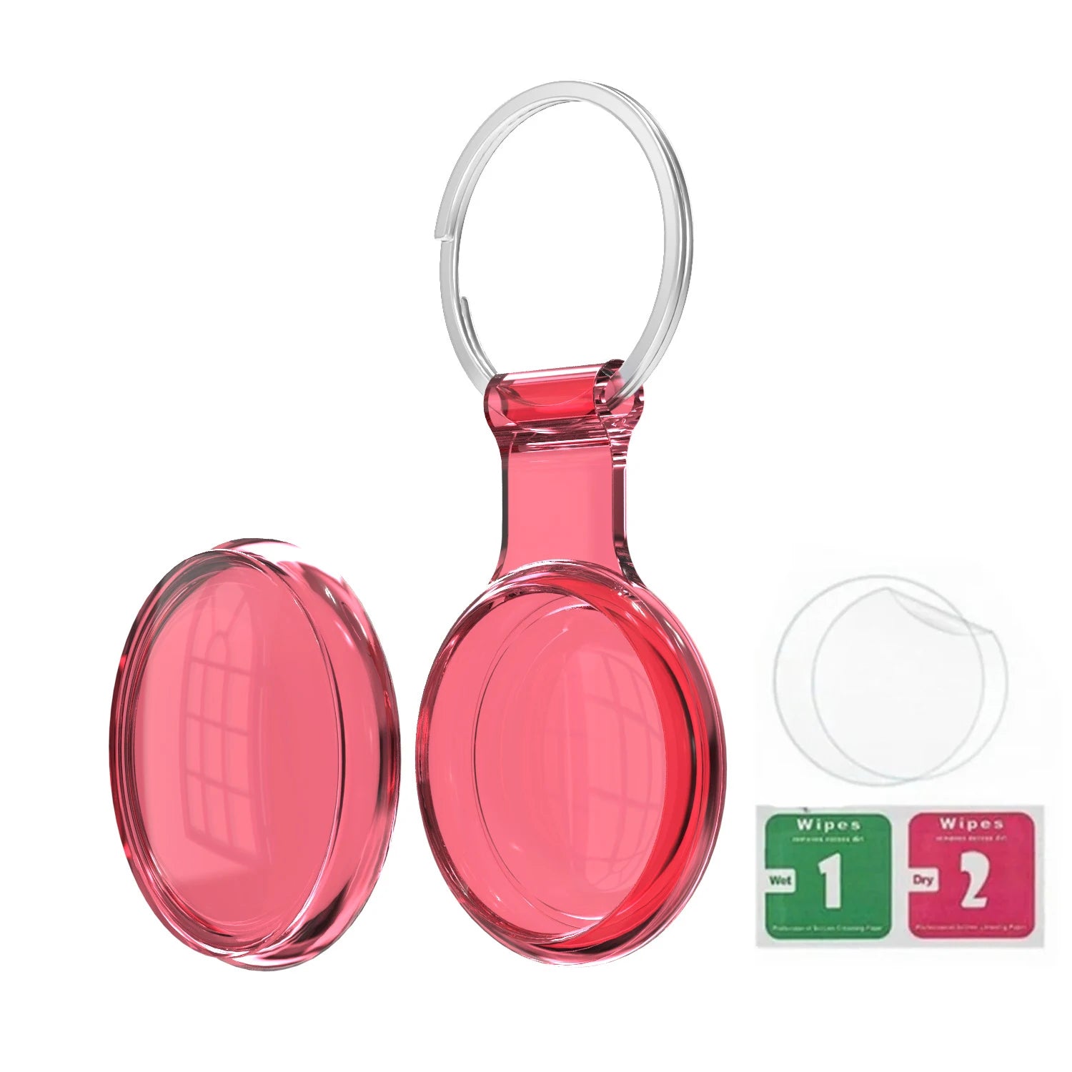 Secure AirTag Holder with Metal Keyring