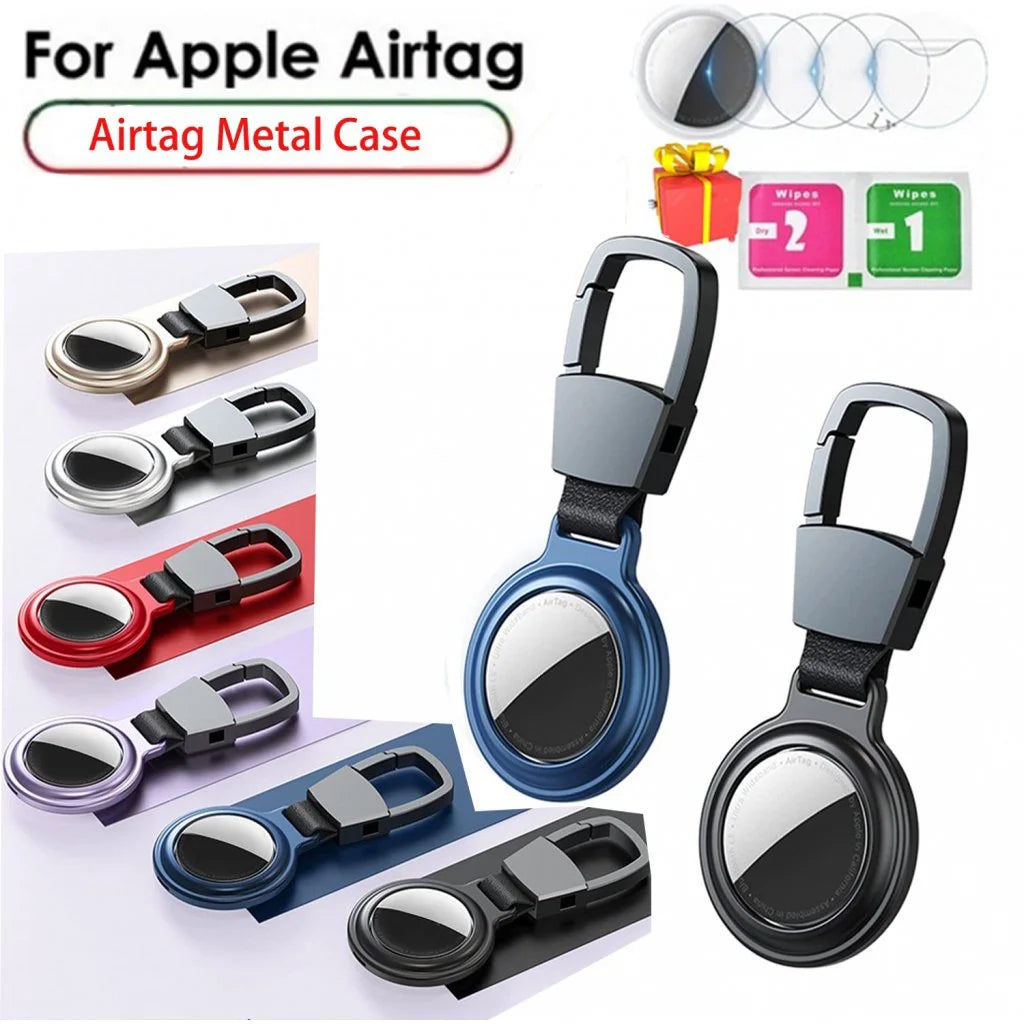 Secure AirTag Holder with Metal Keyring