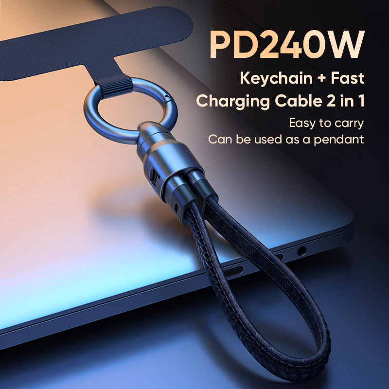 Type-C Fast Charge Cable with Anti-Loss Rope