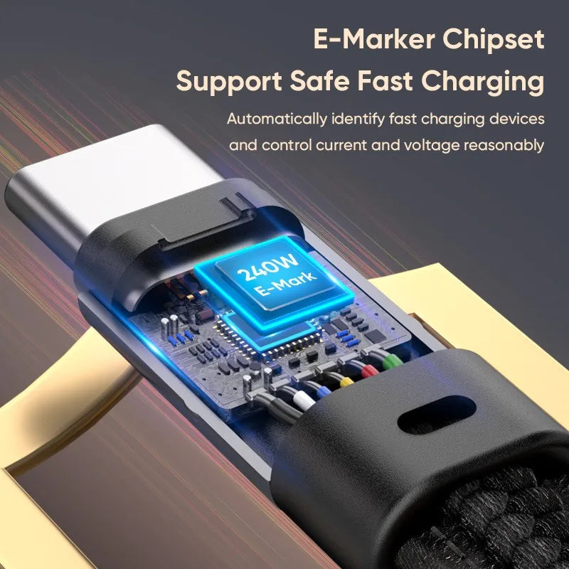 240W USB-C to USB-C Fast Charging Cable – Keychain
