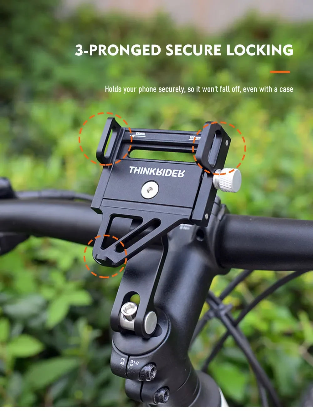 Adjustable Aluminum Bike Phone Mount – Non-Slip